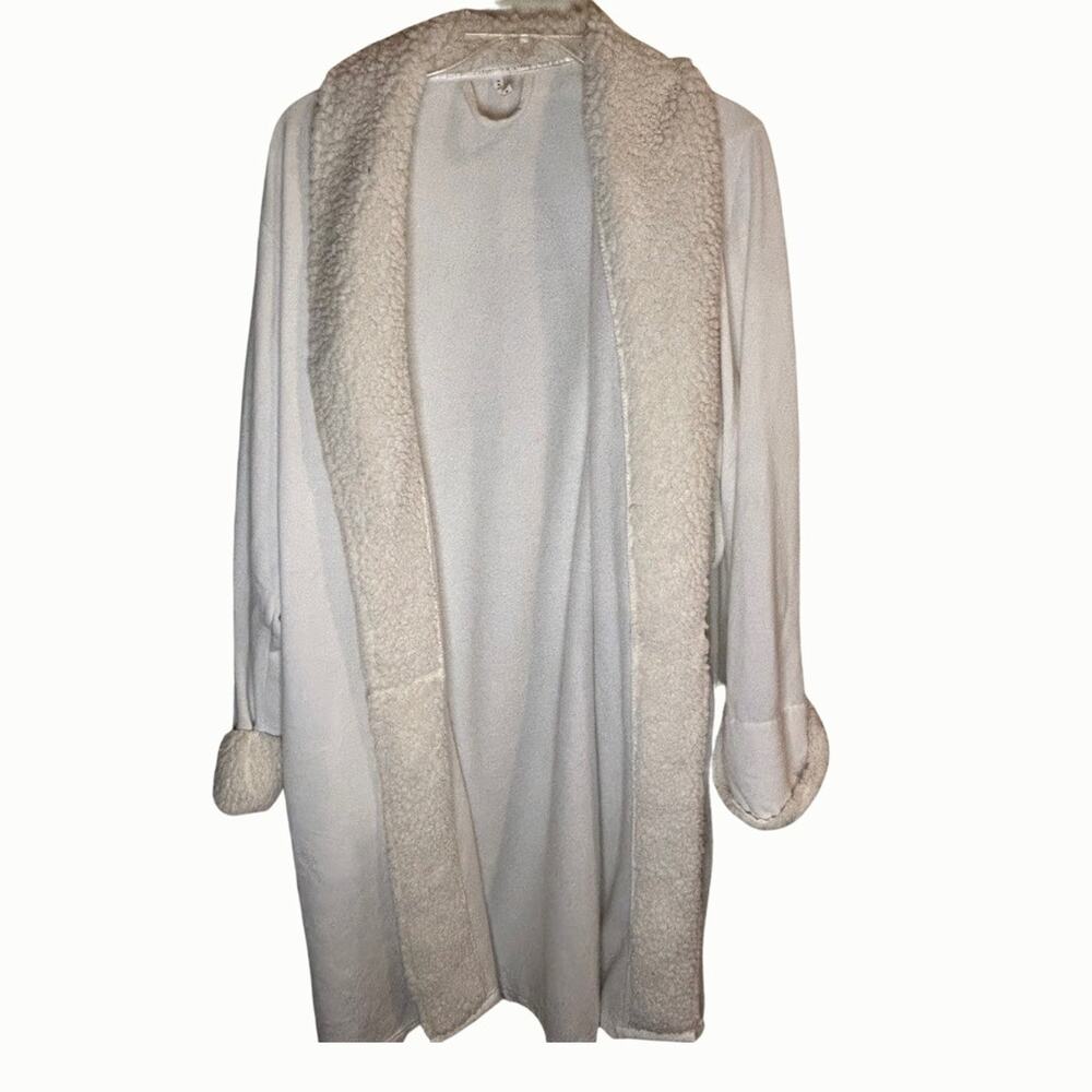 Pottery Barn White Size Small Sherpa Lined Robe Cozy Loungewear